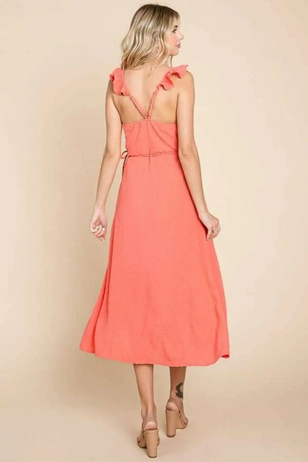 Culture Code ruffle wrap dress - Love Salve